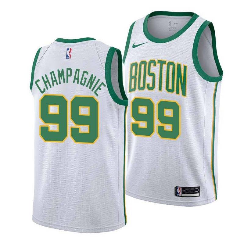 2018-19City Justin Champagnie Celtics #99 Twill Jersey