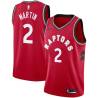 Red Darrick Martin Twill Basketball Jersey -Raptors #2 Martin Twill Jerseys, FREE SHIPPING