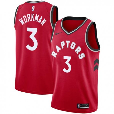 Red Haywoode Workman Twill Basketball Jersey -Raptors #3 Workman Twill Jerseys, FREE SHIPPING