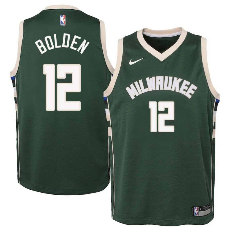 Green Color Twill Marques Bolden Bucks Jersey #12 PayPal/Credit Card