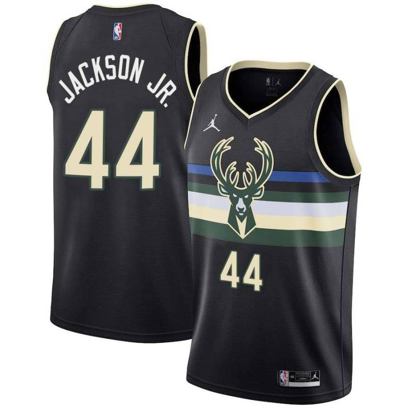Black Color Twill Andre Jackson Jr. Bucks Jersey #44 PayPal/Credit Card