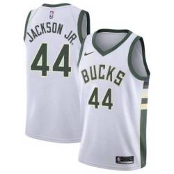 White Color Twill Andre Jackson Jr. Bucks Jersey #44 PayPal/Credit Card