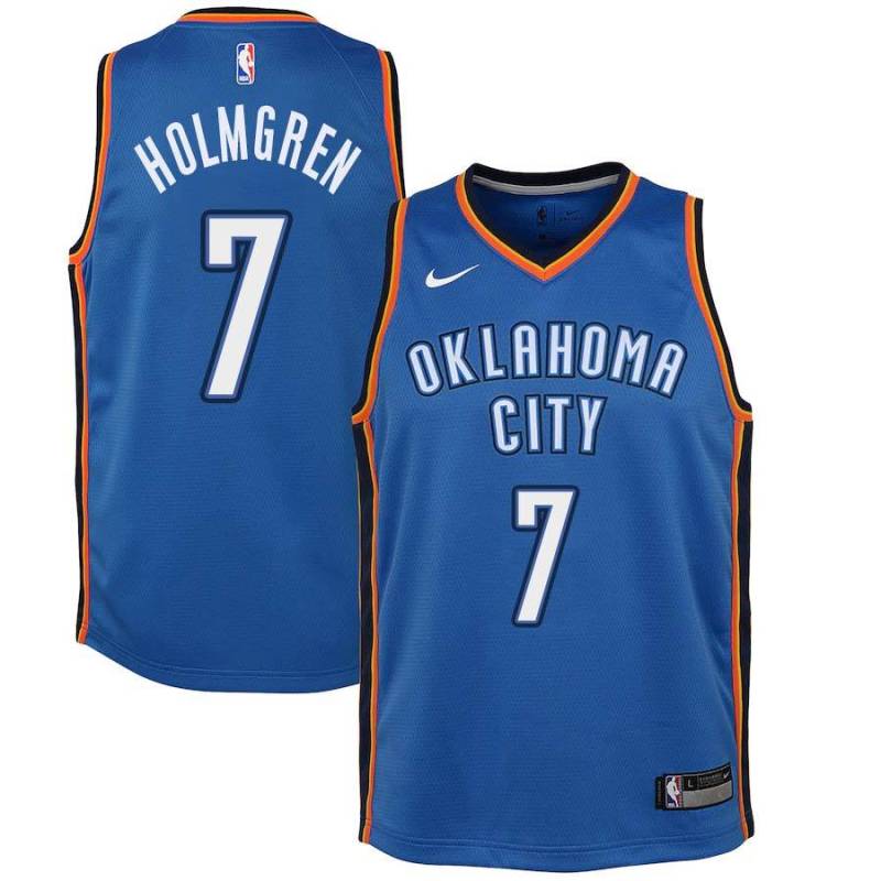 Blue Chet Holmgren Thunder Twill Jersey Oklahoma City OKC #7