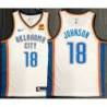 White with LOVES Sponsor Patch Keyontae Johnson Thunder Twill Jersey Oklahoma City OKC #18