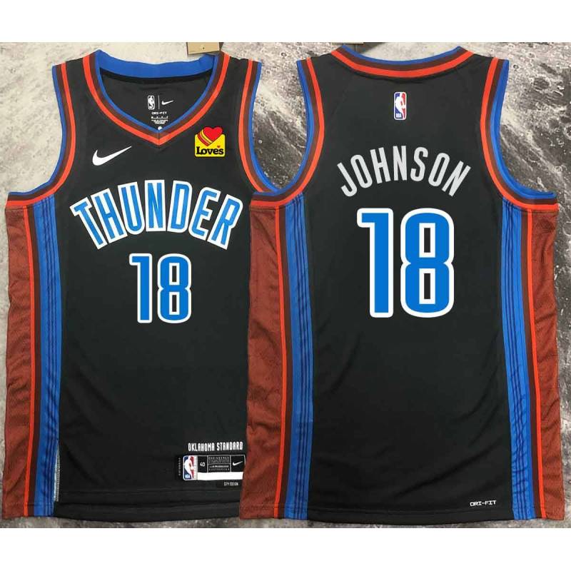 2022-23_City with LOVES Sponsor Patch Keyontae Johnson Thunder Twill Jersey Oklahoma City OKC #18