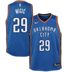 Blue Vasilije Micić Thunder Twill Jersey Oklahoma City OKC #29