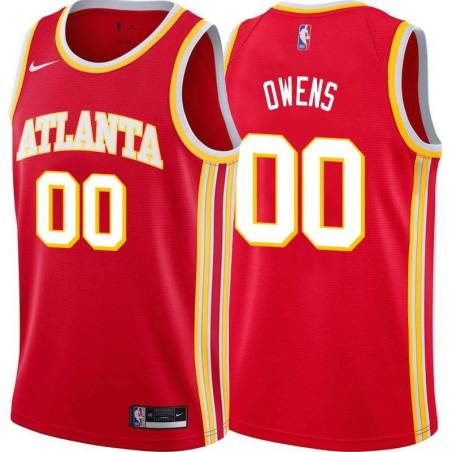 Torch_Red Red Owens Hawks Twill Jersey Atlanta #00