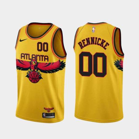 Yellow_City John Rennicke Hawks Twill Jersey Atlanta #00