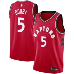 Red Quincy Douby Twill Basketball Jersey -Raptors #5 Douby Twill Jerseys, FREE SHIPPING