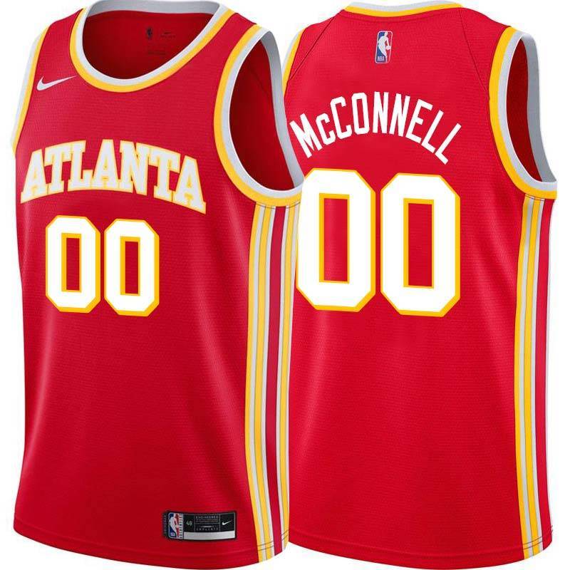 Torch_Red Bucky McConnell Hawks Twill Jersey Atlanta #00