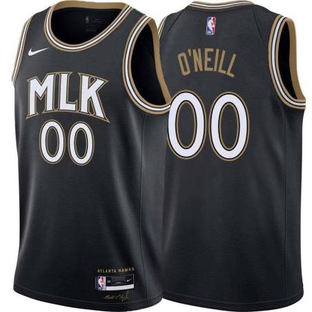 Black_City Mike O'Neill Hawks Twill Jersey Atlanta #00