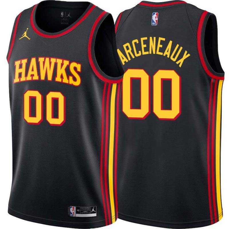 Black Stacey Arceneaux Hawks Twill Jersey Atlanta #00