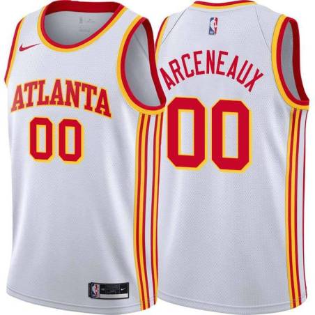 White Stacey Arceneaux Hawks Twill Jersey Atlanta #00