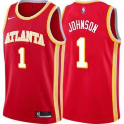 Torch_Red Jalen Johnson Hawks Twill Jersey Atlanta #1