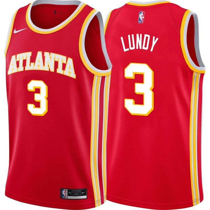 Torch_Red Seth Lundy Hawks Twill Jersey Atlanta #3