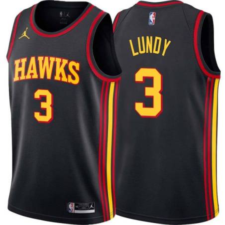 Black Seth Lundy Hawks Twill Jersey Atlanta #3
