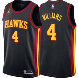 Black Donovan Williams Hawks Twill Jersey Atlanta #4