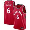 Red Cory Joseph Twill Basketball Jersey -Raptors #6 Joseph Twill Jerseys, FREE SHIPPING