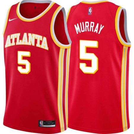 Torch_Red Dejounte Murray Hawks Twill Jersey Atlanta #5