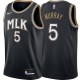 Black_City Dejounte Murray Hawks Twill Jersey Atlanta #5