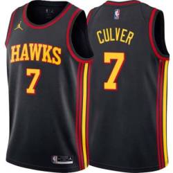 Black Jarrett Culver Hawks Twill Jersey Atlanta #7