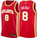 Torch_Red Justin Holiday Hawks Twill Jersey Atlanta #8