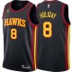 Black Justin Holiday Hawks Twill Jersey Atlanta #8