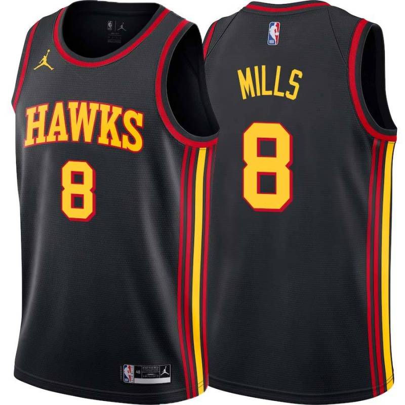 Black Patty Mills Hawks Twill Jersey Atlanta #8