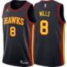 Black Patty Mills Hawks Twill Jersey Atlanta #8