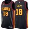 Black Mouhamed Gueye Hawks Twill Jersey Atlanta #18