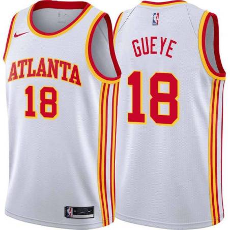 White Mouhamed Gueye Hawks Twill Jersey Atlanta #18