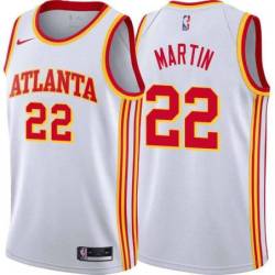 White Tyrese Martin Hawks Twill Jersey Atlanta #22