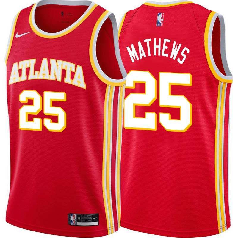 Torch_Red Garrison Mathews Hawks Twill Jersey Atlanta #25