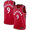 Red Tony Massenburg Twill Basketball Jersey -Raptors #9 Massenburg Twill Jerseys, FREE SHIPPING