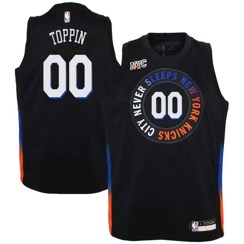 2020-21City Jacob Toppin Knicks Twill Jersey