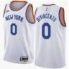 White Classic Donte DiVincenzo Knicks Twill Jersey