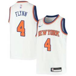 White Malachi Flynn Knicks Twill Jersey
