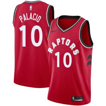 Red Milt Palacio Twill Basketball Jersey -Raptors #10 Palacio Twill Jerseys, FREE SHIPPING