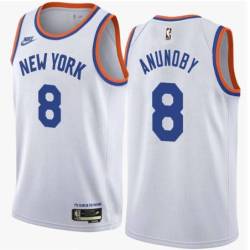 White Classic OG Anunoby Knicks Twill Jersey
