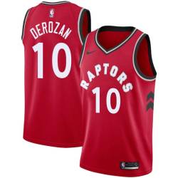 Red DeMar DeRozan Twill Basketball Jersey -Raptors #10 DeRozan Twill Jerseys, FREE SHIPPING