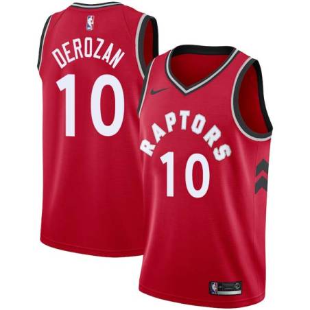 Red DeMar DeRozan Twill Basketball Jersey -Raptors #10 DeRozan Twill Jerseys, FREE SHIPPING