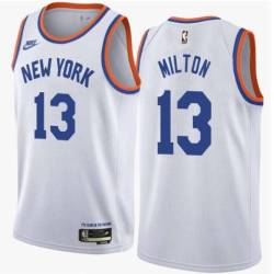 White Classic Shake Milton Knicks Twill Jersey
