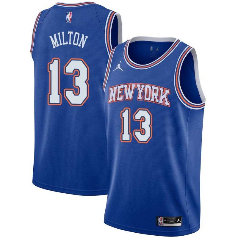 Blue2 Shake Milton Knicks Twill Jersey