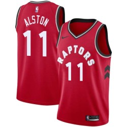 Red Rafer Alston Twill Basketball Jersey -Raptors #11 Alston Twill Jerseys, FREE SHIPPING