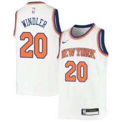 White Dylan Windler Knicks Twill Jersey