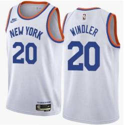 White Classic Dylan Windler Knicks Twill Jersey