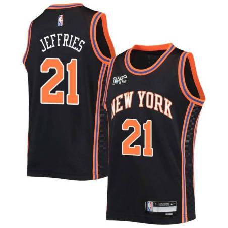 2021-22City DaQuan Jeffries Knicks Twill Jersey