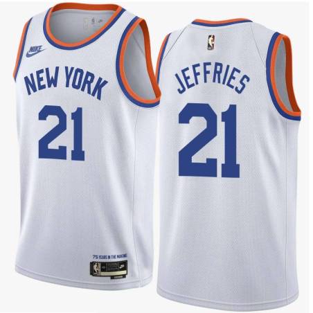 White Classic DaQuan Jeffries Knicks Twill Jersey