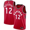 Red Rasho Nesterovic Twill Basketball Jersey -Raptors #12 Nesterovic Twill Jerseys, FREE SHIPPING