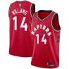 Red Micheal Williams Twill Basketball Jersey -Raptors #14 Williams Twill Jerseys, FREE SHIPPING